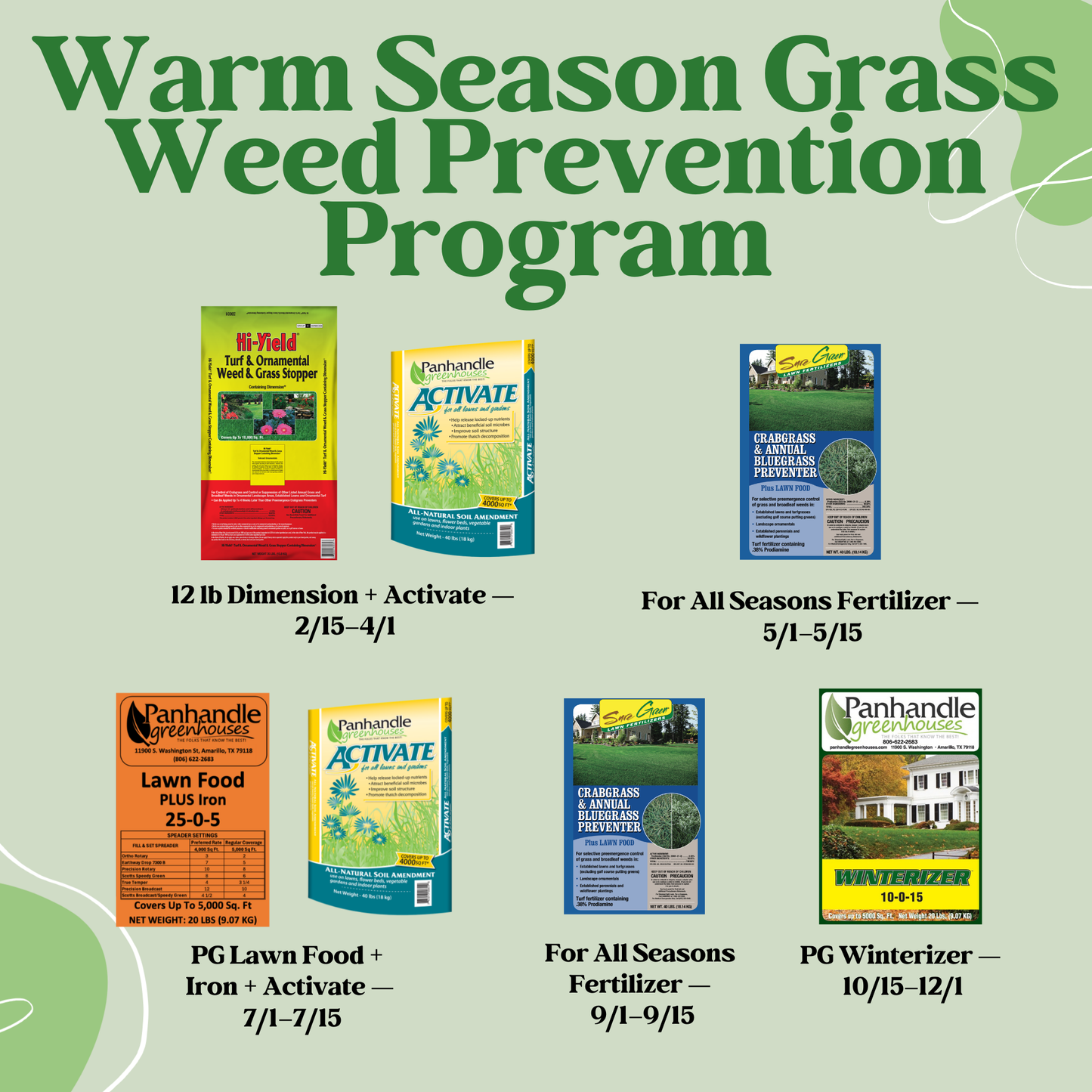 Warm Season Grass Weed Prevention Program